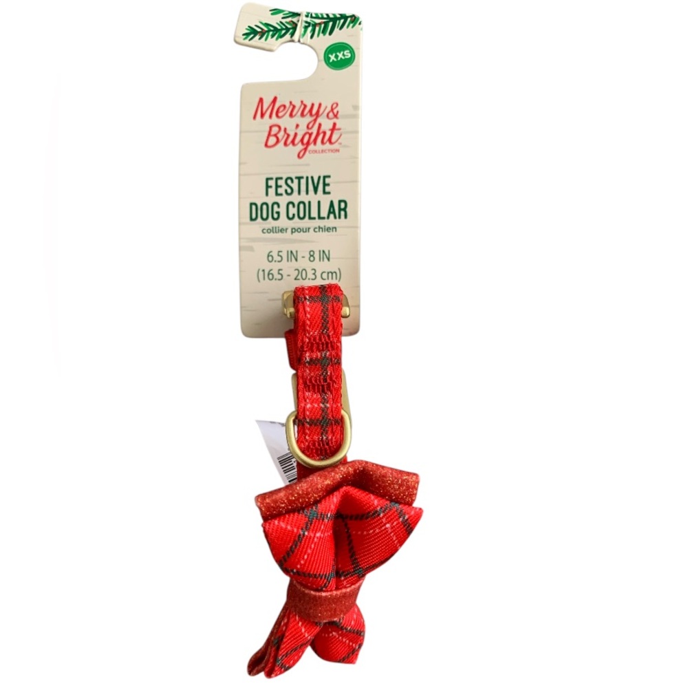 Merry & Bright Festive Dog Collar Size XXS